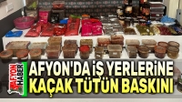 Afyon’da 3 iş yerine kaçak tütün baskını
