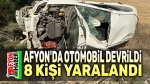 Afyon’da otomobil devrildi, 8 kişi yaralandı