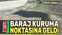 Baraj göleti kuraklık nedeniyle kuruma noktasına geldi