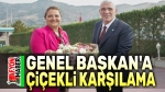 Başkan’dan Müsavat Dervişoğlu’na çiçekli karşılama