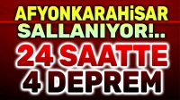 Afyonkarahisar sallanıyor… 24 saatte 4 deprem oldu