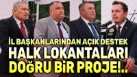 İl başkanlarından Kent Lokantaları Projesine övgü ve destek