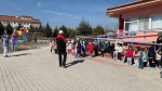Bolvadin’de ana okulu öğrencilerine yangın tatbikatı