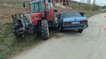 Afyon’da Otomobil Traktöre Çarptı: Yaralılar Var