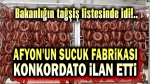 Afyon’da sucuk fabrikası konkordato ilan etti