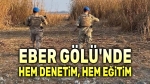 Afyon’da Jandarma’nın Eber Gölü denetimleri devam ediyor
