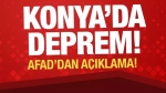 Konya’da deprem