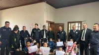 Öğrencilerden polislere ziyaret