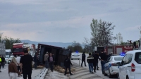 Afyon Çay’da devrilen kamyonda 53 koyun telef oldu