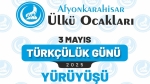 Afyonkarahisar’da 3 Mayıs Türkçülük Günü Yürüyüşü