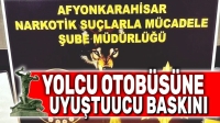 Afyon’da yolcu otobüsüne uyuşturucu operasyonu