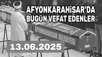 Afyonkarahisar Belediyesi bugün vefat edenler