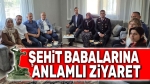 Afyon’da şehit babalarına anlamlı ziyaret