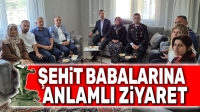 Afyon’da şehit babalarına anlamlı ziyaret