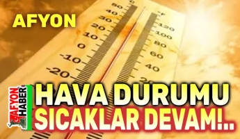 Afyonkarahisar’da sıcak hava etkisini sürdürüyor