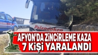 Afyon’da Yolcu otobüsü, tır, otomobil birbirine girdi: 7 yaralı
