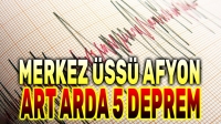 Afyon’da depremler devam ediyor, art arda 5 deprem!..