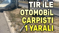 Afyon’da tır ile otomobil çarpıştı, 1 kişi yaralandı
