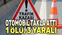 Afyon’da otomobil takla attı: 1 ölü, 3 yaralı