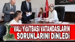 Vali Yiğitbaşı, vatandaşların sorunlarını dinledi