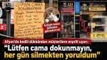 Afyon’da cam silmekten yorulan esnafın eşi, vitrindeki notuyla güldürdü