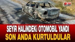 Seyir halindeki otomobil yandı, son anda kurtuldular