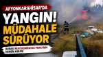 Afyon’da Nuri Demirayak Parkı’nın arkasında ot yangını